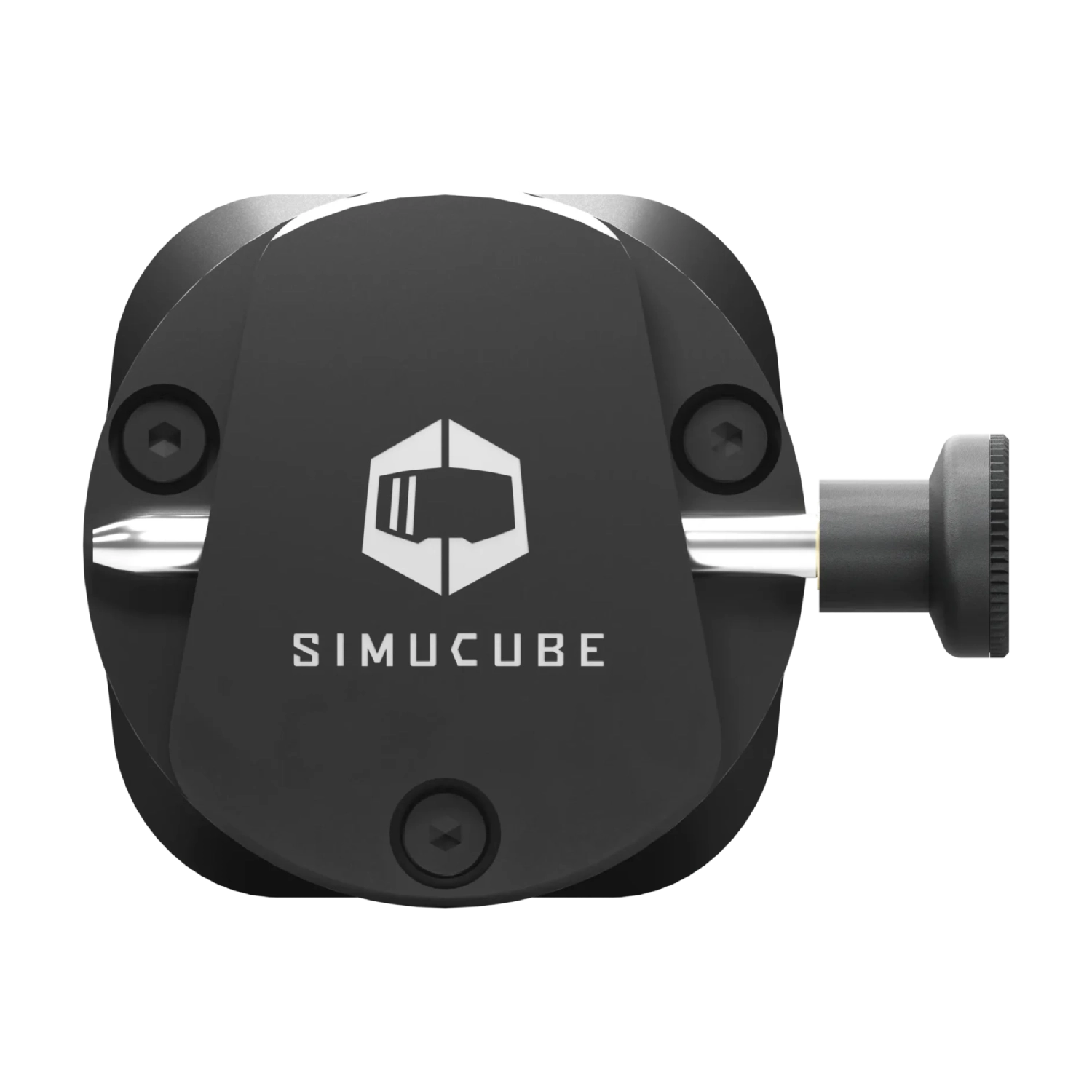 Przedni widok Simucube 2 Quick Release dla bazy Simucube 3 z logo producenta